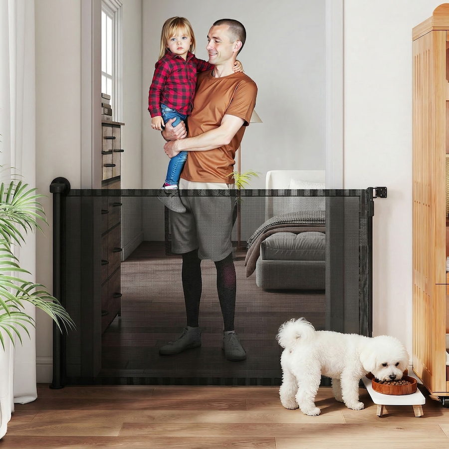 Image 982396_ALTMORE1.jpg, Product 982-396 / Price $56.99, PawHut Retractable Dog Gate, Extends to 55" Wide, Mesh Pet Gate from PawHut on TSC.ca's Home & Garden department