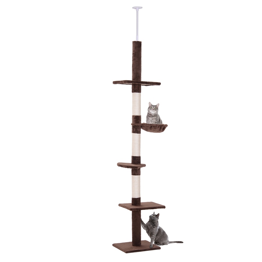 Image 982399.jpg, Product 982-399 / Price $73.99, PawHut 8.5ft Cat Climbing Tree 5-Tier Kitty Activity Center, Brown from PawHut on TSC.ca's Home & Garden department