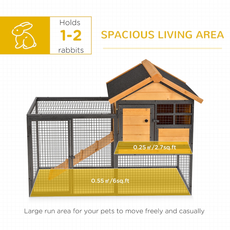 Image 982401_ALTMORE3.jpg, Product 982-401 / Price $206.99, PawHut Rabbit Hutch Outdoor, 48"L Large Wooden Bunny Cage with Run Box from PawHut on TSC.ca's Home & Garden department