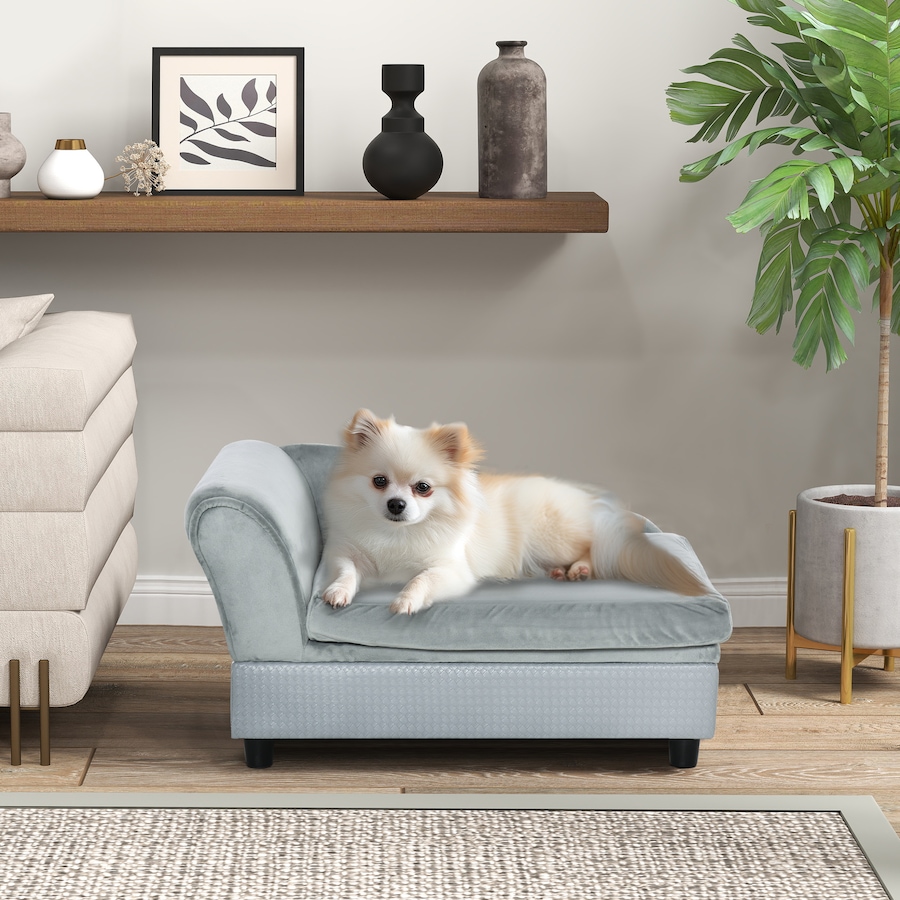 Image 982403_ALTMORE1.jpg, Product 982-403 / Price $109.99, PawHut Pet Sofa Couch w/ Storage Function Sponge Cushioned Bed, Grey from PawHut on TSC.ca's Home & Garden department