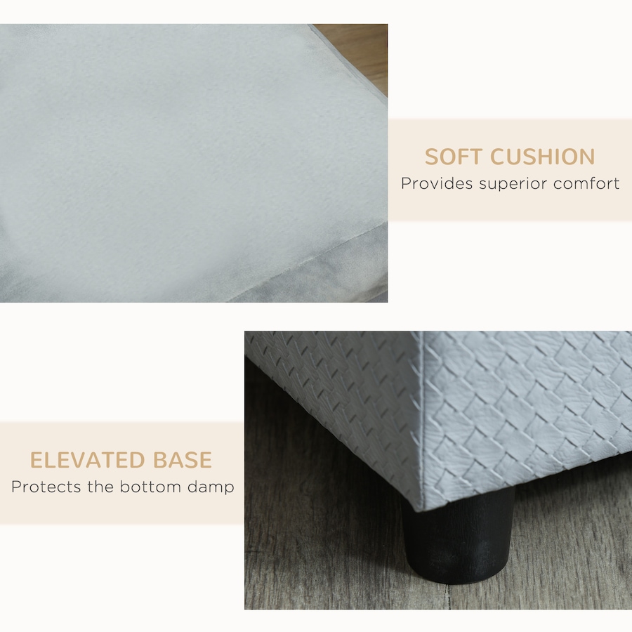 Image 982403_ALTMORE6.jpg, Product 982-403 / Price $109.99, PawHut Pet Sofa Couch w/ Storage Function Sponge Cushioned Bed, Grey from PawHut on TSC.ca's Home & Garden department