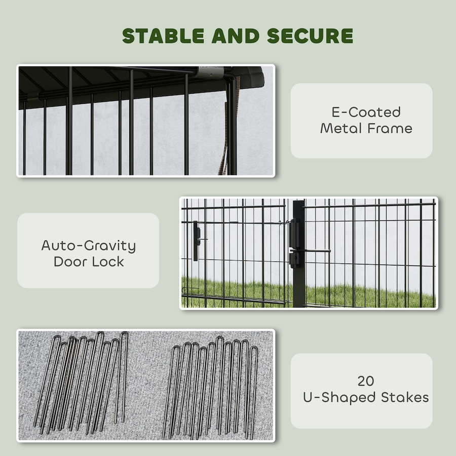 Image 982406_ALTMORE5.jpg, Product 982-406 / Price $166.99, PawHut Metal Chicken Coop Small Animal Cage 168.5" x 42.1" x 43.7" Grey from PawHut on TSC.ca's Home & Garden department