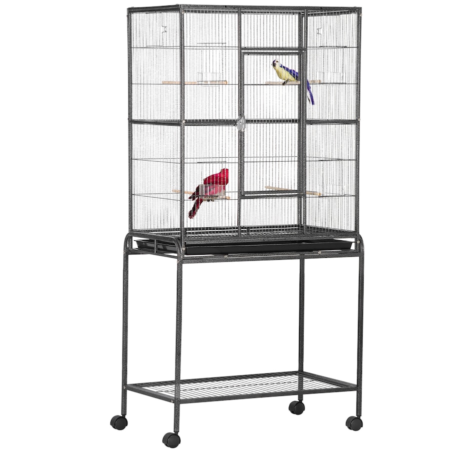 Image 982408.jpg, Product 982-408 / Price $169.99, PawHut 32" Extra Large Bird Cage, Rolling Metal Parrot Cage from PawHut on TSC.ca's Home & Garden department