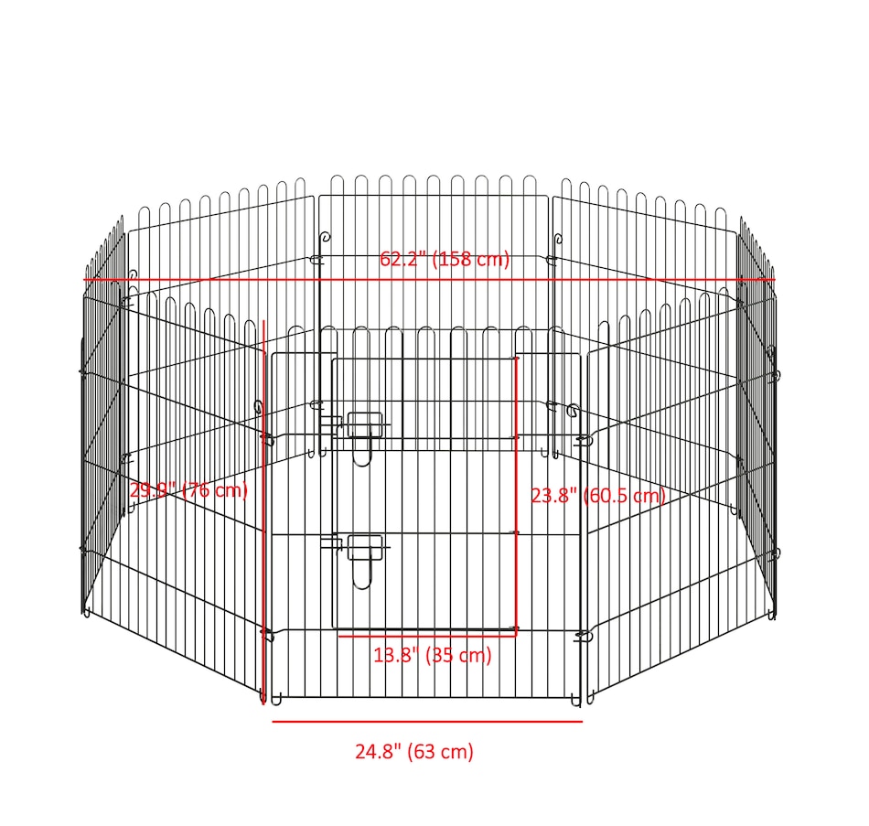 Image 982416_ALTMORE2.jpg, Product 982-416 / Price $65.99, PawHut Dog Playpen Puppy Play Pen, Pet Exercise Fences for Outside Indoor from PawHut on TSC.ca's Home & Garden department