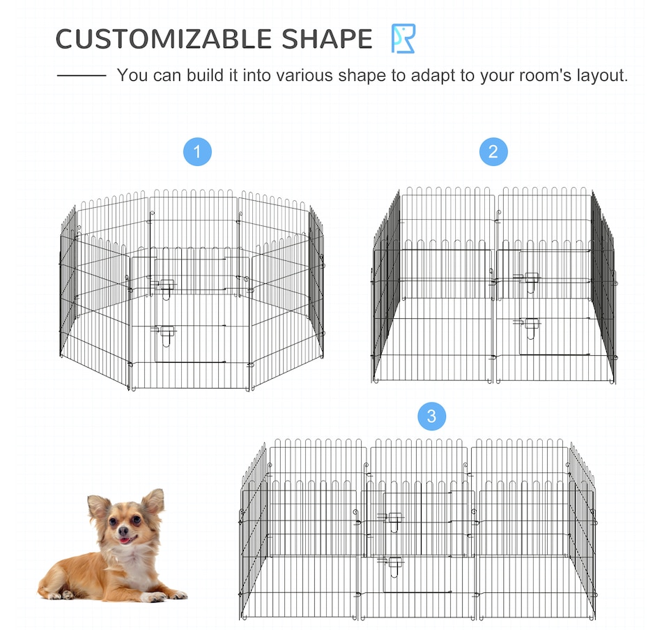 Image 982416_ALTMORE3.jpg, Product 982-416 / Price $65.99, PawHut Dog Playpen Puppy Play Pen, Pet Exercise Fences for Outside Indoor from PawHut on TSC.ca's Home & Garden department
