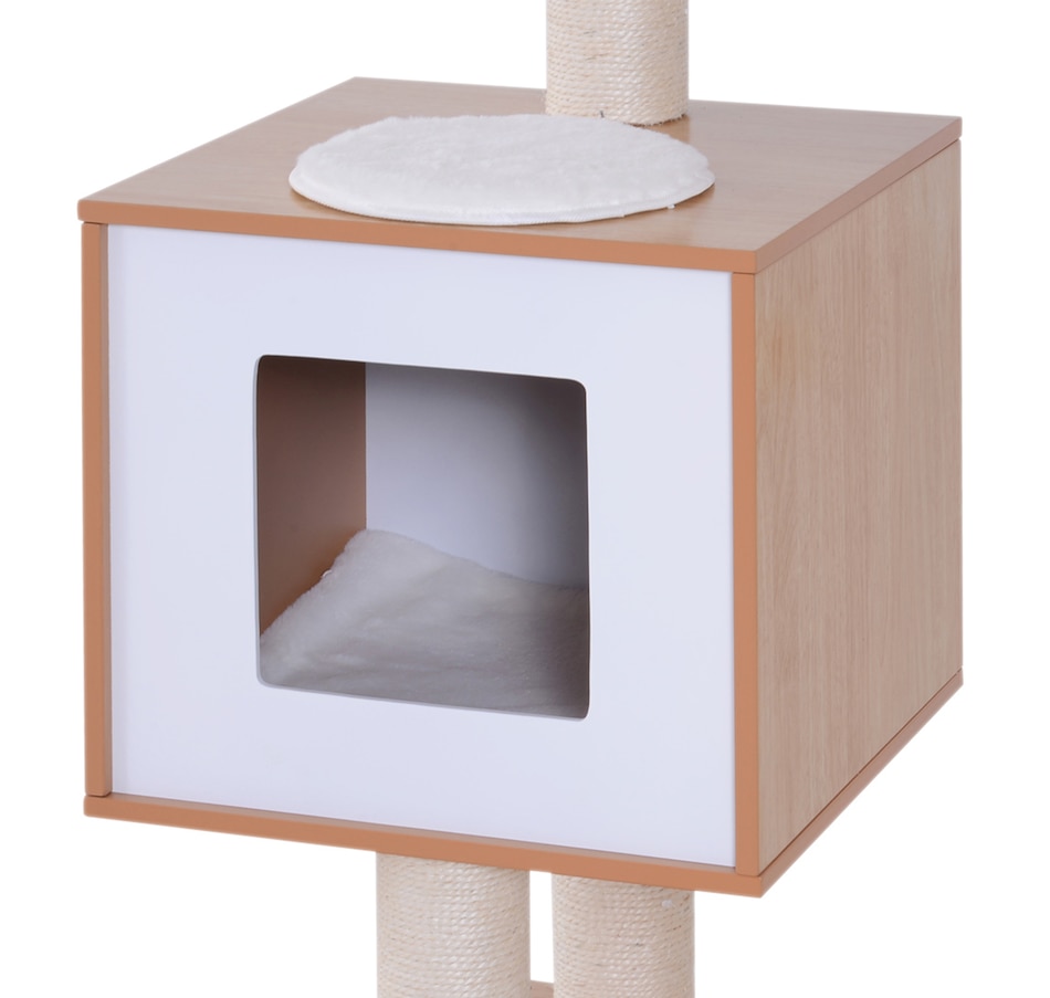 Image 982420_ALTMORE7.jpg, Product 982-420 / Price $106.99, PawHut 47" Wood Cat Tree Condo with Scratch Post, Toy Ball from PawHut on TSC.ca's Home & Garden department