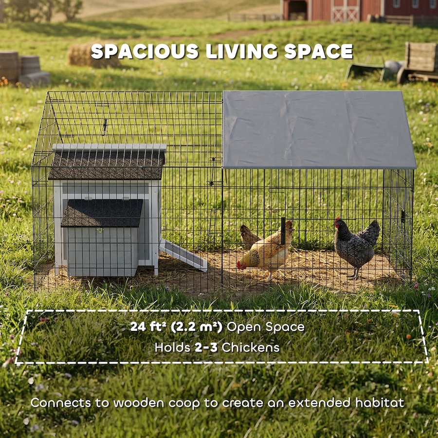 Image 982425_ALTMORE3.jpg, Product 982-425 / Price $119.99, PawHut Metal Chicken Coop, Large Chicken Run with Water-Resistant Cover from PawHut on TSC.ca's Home & Garden department
