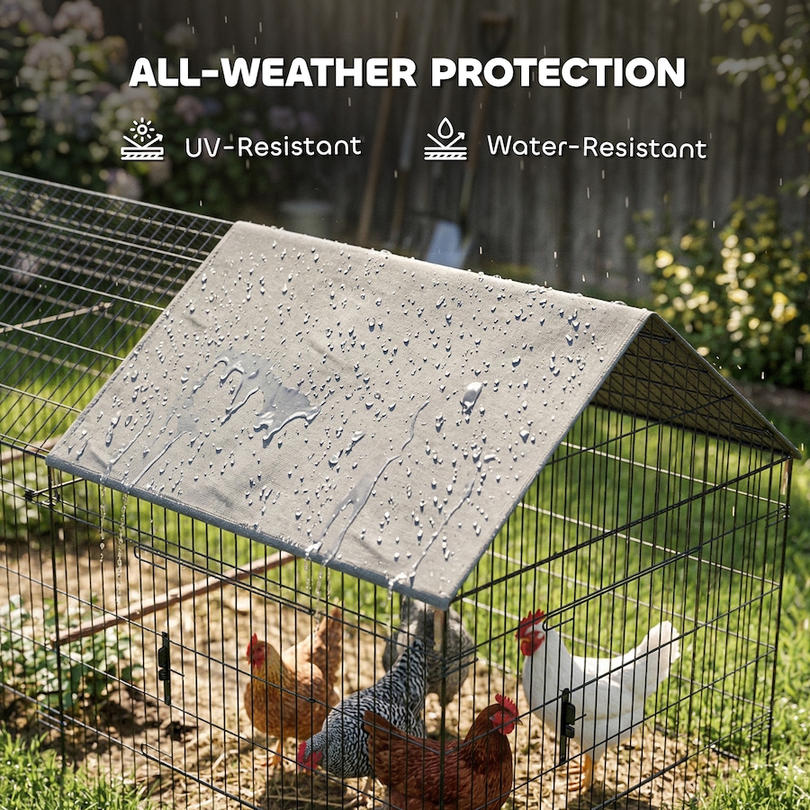 Image 982425_ALTMORE6.jpg, Product 982-425 / Price $119.99, PawHut Metal Chicken Coop, Large Chicken Run with Water-Resistant Cover from PawHut on TSC.ca's Home & Garden department