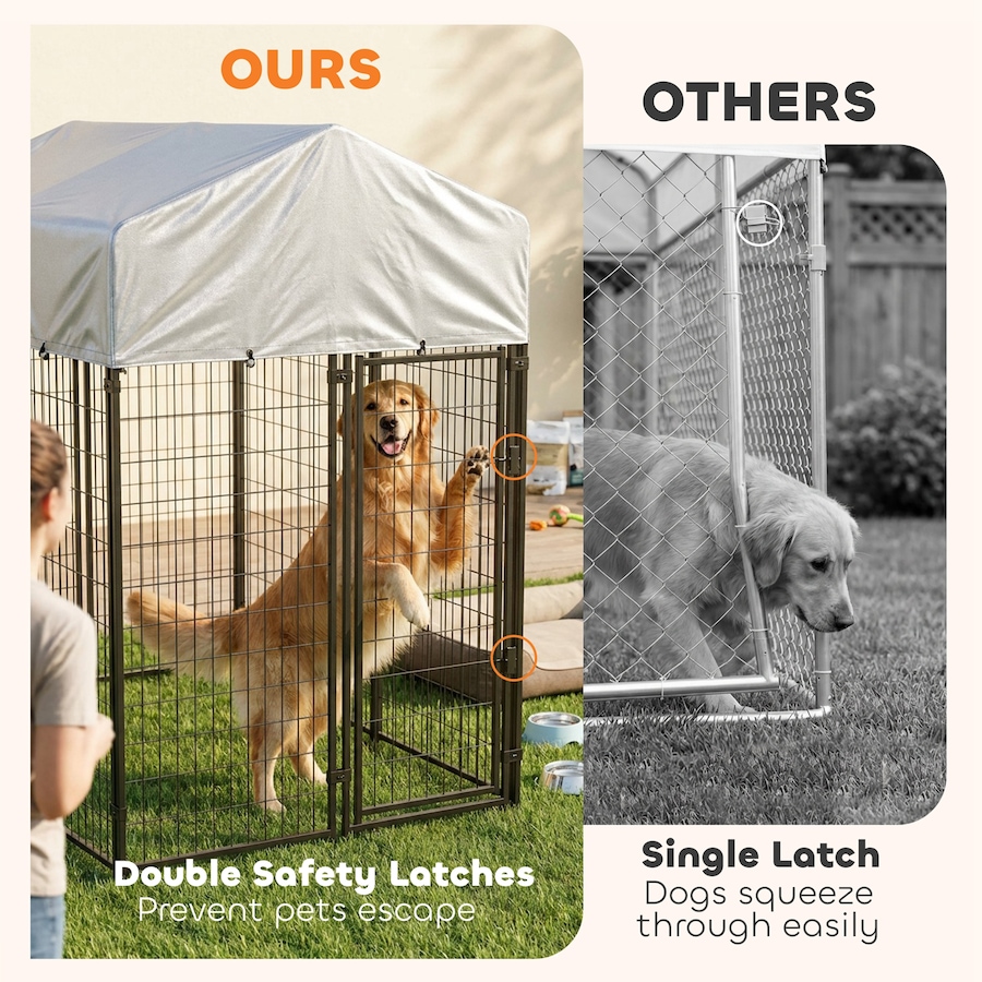 Image 982428_ALTMORE8.jpg, Product 982-428 / Price $339.99, Pawhut Dog Cage Crate Pet Kennel House Metal Playpen Patio Shelter w/Roof from PawHut on TSC.ca's Home & Garden department