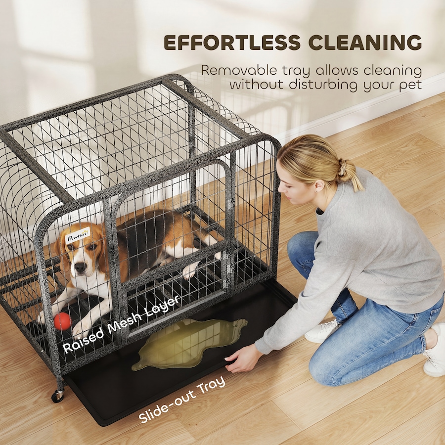 Image 982441_ALTMORE6.jpg, Product 982-441 / Price $107.99, PawHut Heavy Duty Dog Crate, Large Dog Cage with Wheels and Tray from PawHut on TSC.ca's Home & Garden department