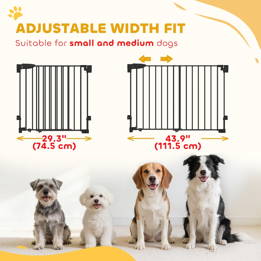 Image 982444_ALTMORE3.jpg, Product 982-444 / Price $71.99, PawHut 29"-44" Wide Dog Gate, 29" H, Pet Gate with Auto-Close from PawHut on TSC.ca's Home & Garden department