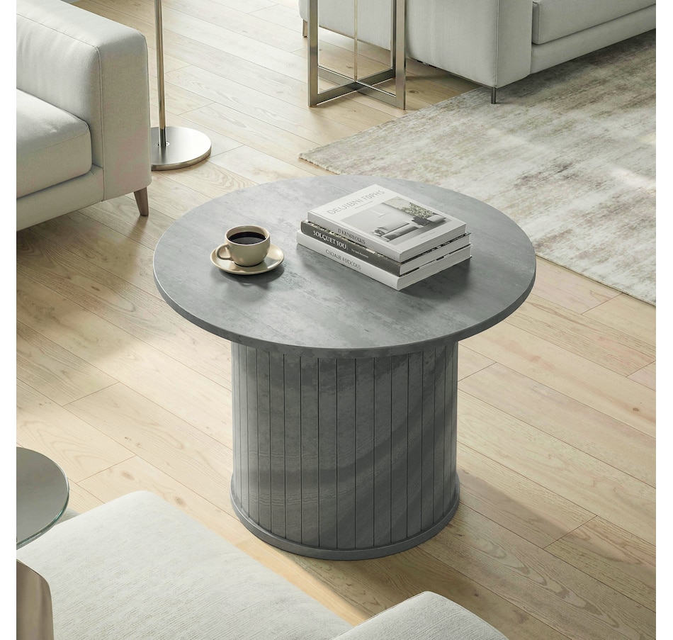 Image 982457_ALTMORE10.jpg, Product 982-457 / Price $84.99, HOMCOM Round Coffee Table, Center Table w/ Slatted Column Base from HOMCOM on TSC.ca's Home & Garden department