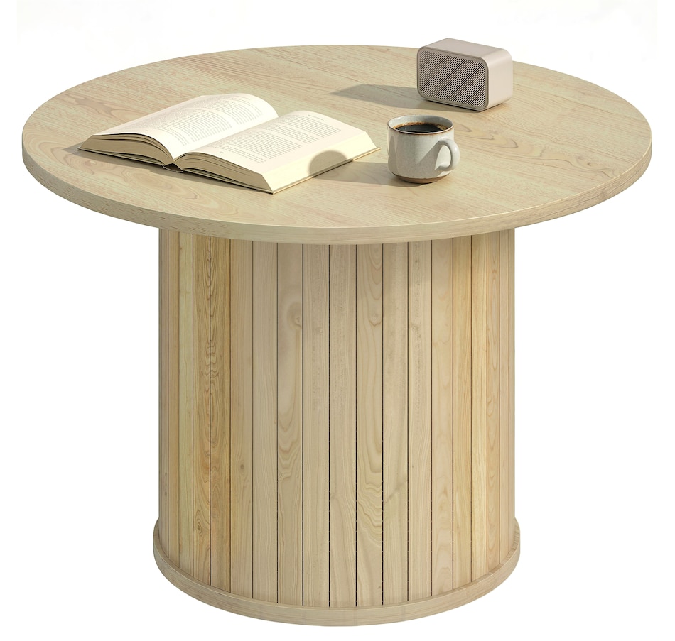 Image 982457_ST01.jpg, Product 982-457 / Price $84.99, HOMCOM Round Coffee Table, Center Table w/ Slatted Column Base from HOMCOM on TSC.ca's Home & Garden department