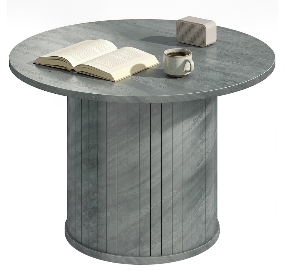 Image 982457_ST02.jpg, Product 982-457 / Price $84.99, HOMCOM Round Coffee Table, Center Table w/ Slatted Column Base from HOMCOM on TSC.ca's Home & Garden department