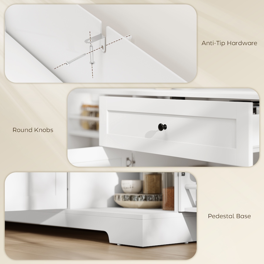Image 982459_ALTMORE16.jpg, Product 982-459 / Price $204.99 - $214.99, HOMCOM Sideboard Buffet Cabinet, Small Kitchen Pantry with Door Racks from HOMCOM on TSC.ca's Home & Garden department