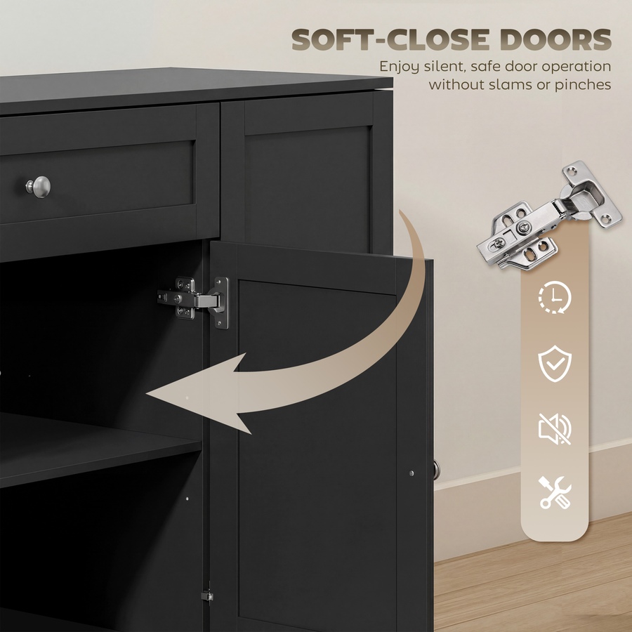 Image 982459_ALTMORE6.jpg, Product 982-459 / Price $204.99 - $214.99, HOMCOM Sideboard Buffet Cabinet, Small Kitchen Pantry with Door Racks from HOMCOM on TSC.ca's Home & Garden department