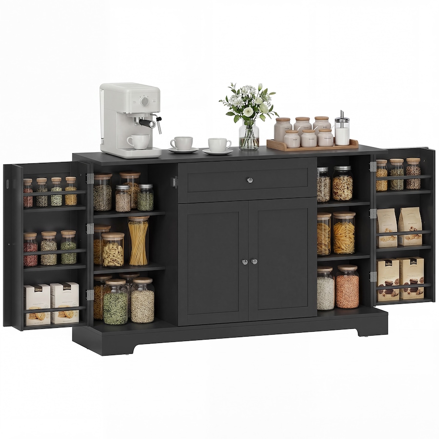 Image 982459_ST01.jpg, Product 982-459 / Price $204.99 - $214.99, HOMCOM Sideboard Buffet Cabinet, Small Kitchen Pantry with Door Racks from HOMCOM on TSC.ca's Home & Garden department