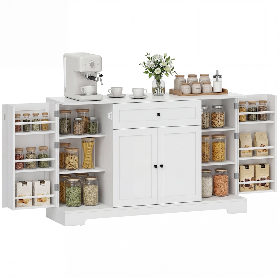 Image 982459_ST02.jpg, Product 982-459 / Price $204.99 - $214.99, HOMCOM Sideboard Buffet Cabinet, Small Kitchen Pantry with Door Racks from HOMCOM on TSC.ca's Home & Garden department