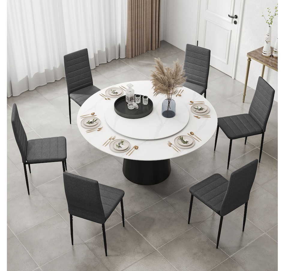 Image 982460_ALTMORE15.jpg, Product 982-460 / Price $229.99, HOMCOM Dining Chairs, Set of 6, Linen Fabric Upholstered Accent Chair from HOMCOM on TSC.ca's Home & Garden department
