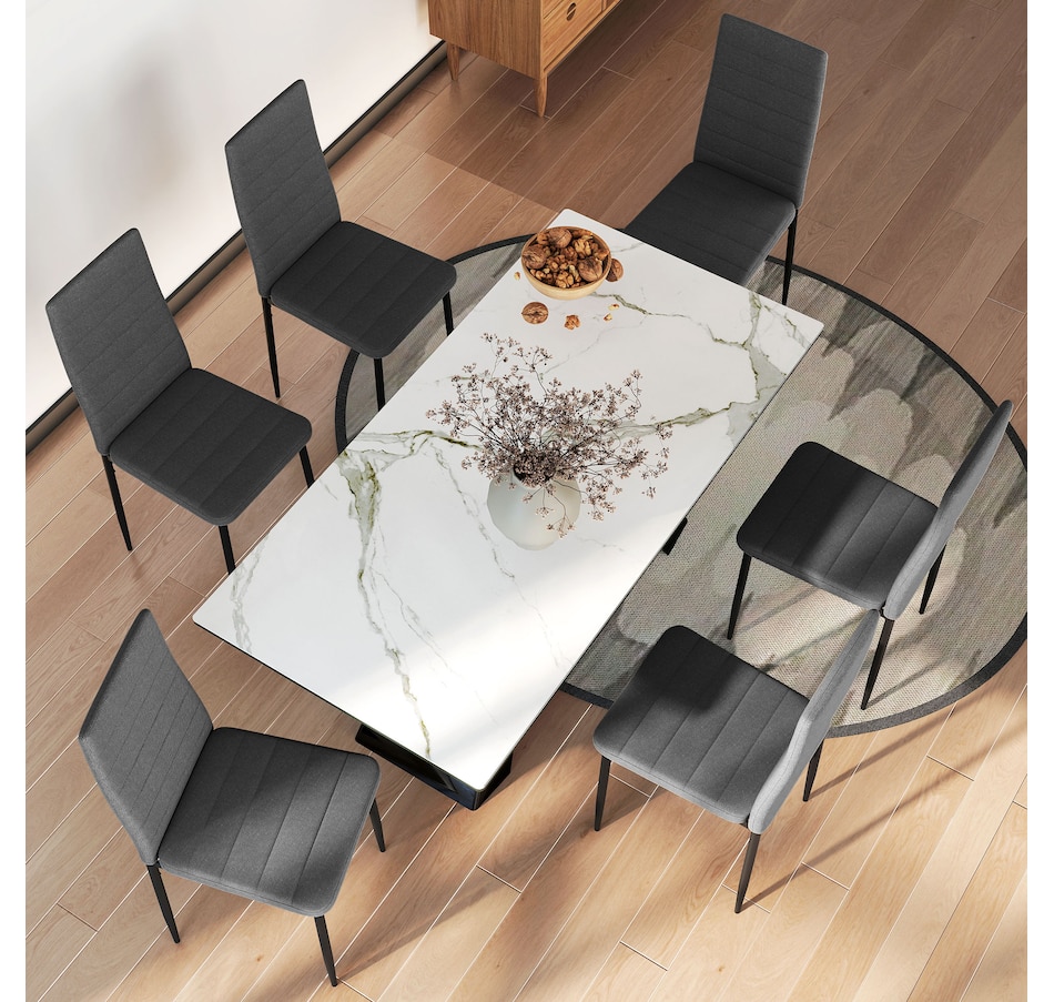 Image 982460_ALTMORE16.jpg, Product 982-460 / Price $229.99, HOMCOM Dining Chairs, Set of 6, Linen Fabric Upholstered Accent Chair from HOMCOM on TSC.ca's Home & Garden department