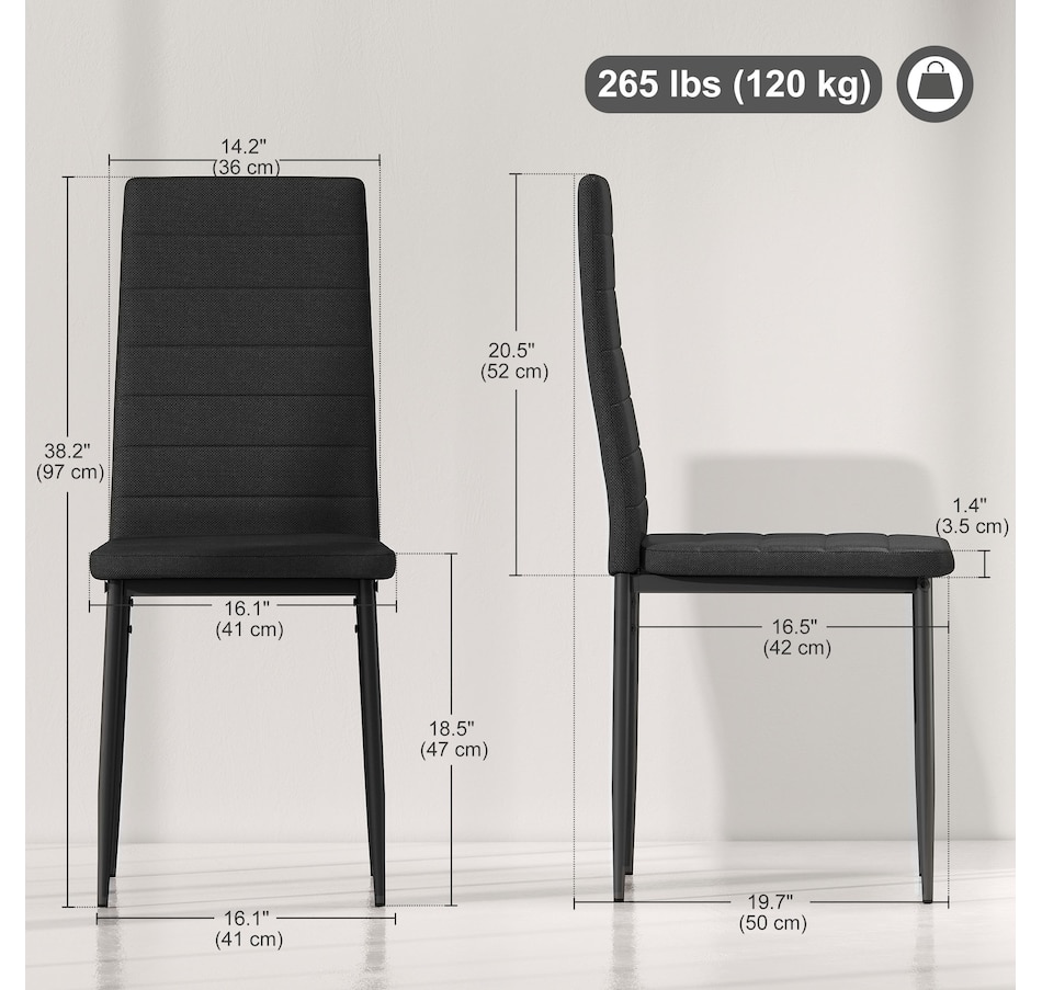 Image 982460_ALTMORE2.jpg, Product 982-460 / Price $229.99, HOMCOM Dining Chairs, Set of 6, Linen Fabric Upholstered Accent Chair from HOMCOM on TSC.ca's Home & Garden department