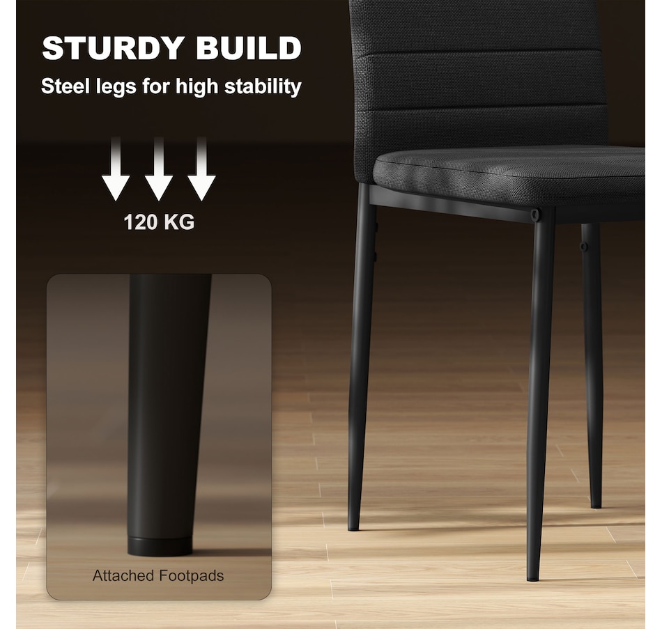 Image 982460_ALTMORE3.jpg, Product 982-460 / Price $229.99, HOMCOM Dining Chairs, Set of 6, Linen Fabric Upholstered Accent Chair from HOMCOM on TSC.ca's Home & Garden department