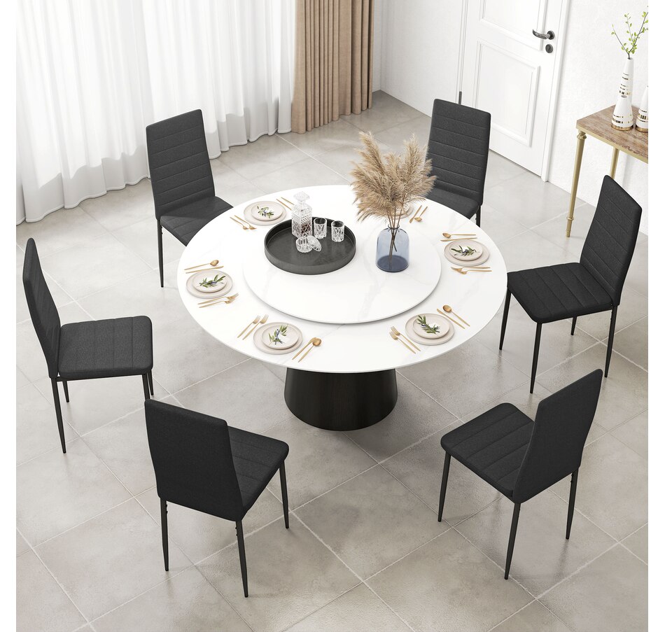 Image 982460_ALTMORE6.jpg, Product 982-460 / Price $229.99, HOMCOM Dining Chairs, Set of 6, Linen Fabric Upholstered Accent Chair from HOMCOM on TSC.ca's Home & Garden department