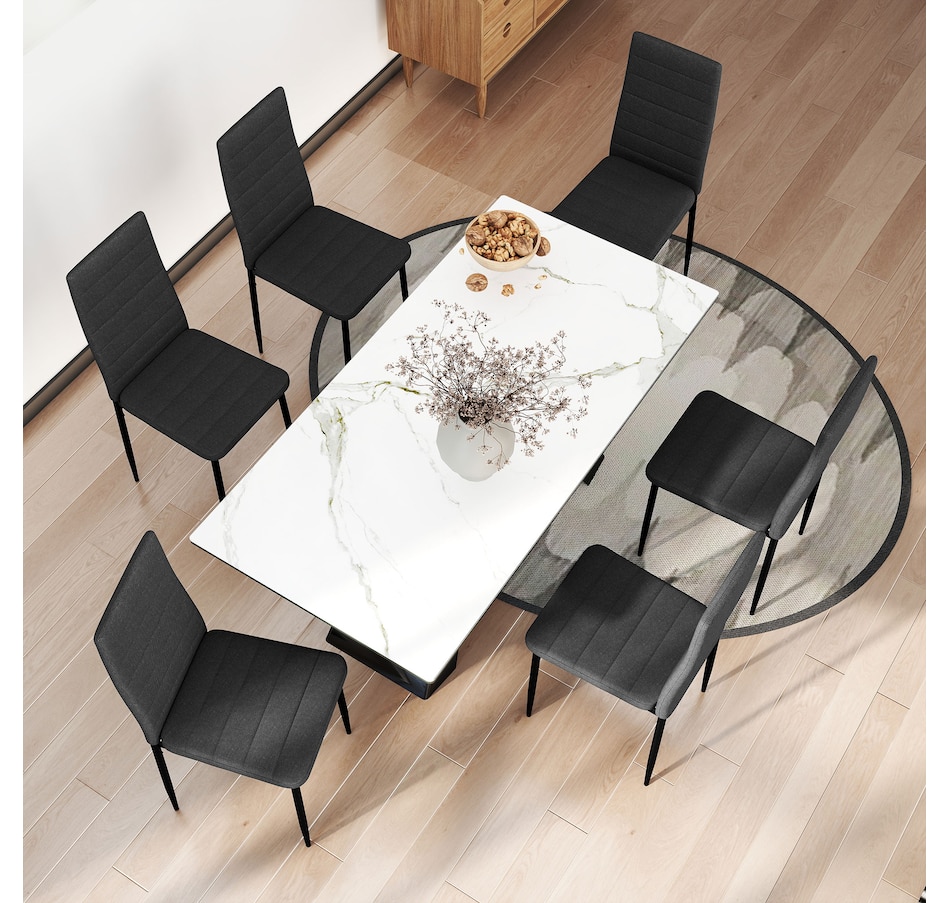 Image 982460_ALTMORE7.jpg, Product 982-460 / Price $229.99, HOMCOM Dining Chairs, Set of 6, Linen Fabric Upholstered Accent Chair from HOMCOM on TSC.ca's Home & Garden department