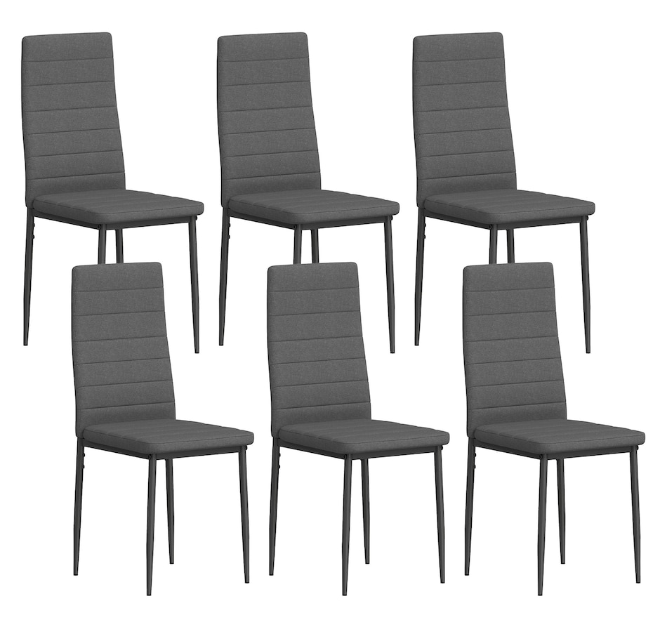 Image 982460_ST02.jpg, Product 982-460 / Price $229.99, HOMCOM Dining Chairs, Set of 6, Linen Fabric Upholstered Accent Chair from HOMCOM on TSC.ca's Home & Garden department
