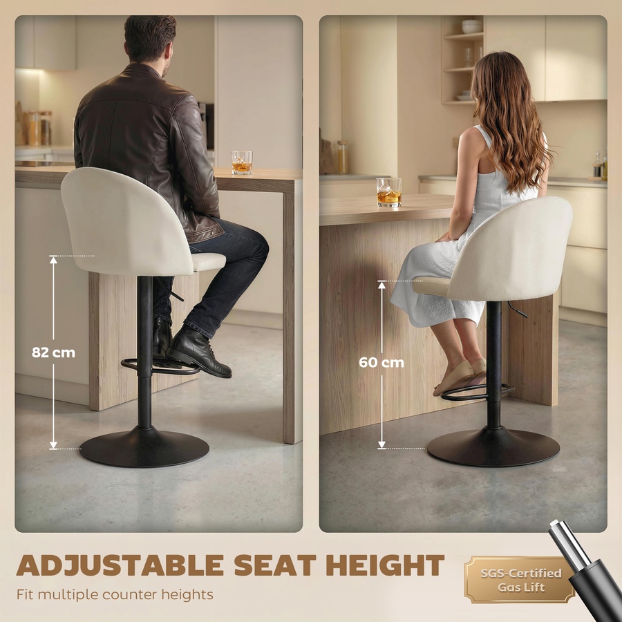 Image 982462_ALTMORE13.jpg, Product 982-462 / Price $129.99 - $144.99, HOMCOM Bar Stools Set of 2, Swivel Counter Height Barstools from HOMCOM on TSC.ca's Home & Garden department