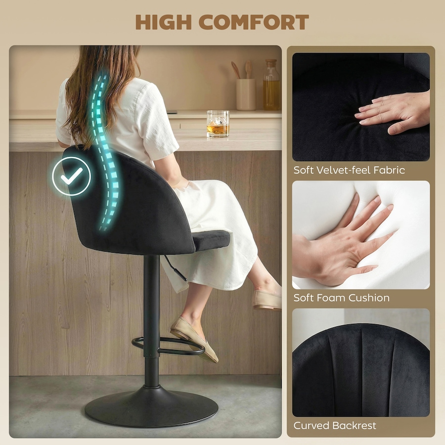 Image 982462_ALTMORE19.jpg, Product 982-462 / Price $129.99 - $144.99, HOMCOM Bar Stools Set of 2, Swivel Counter Height Barstools from HOMCOM on TSC.ca's Home & Garden department