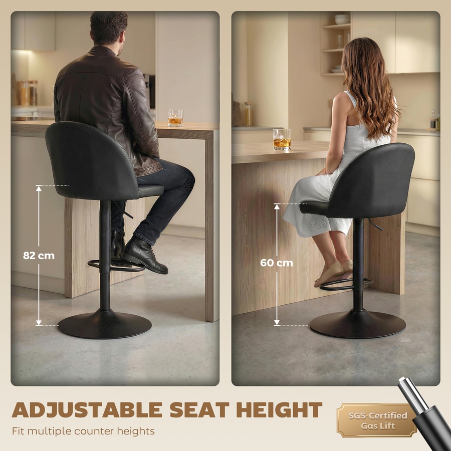 Image 982462_ALTMORE20.jpg, Product 982-462 / Price $129.99 - $144.99, HOMCOM Bar Stools Set of 2, Swivel Counter Height Barstools from HOMCOM on TSC.ca's Home & Garden department