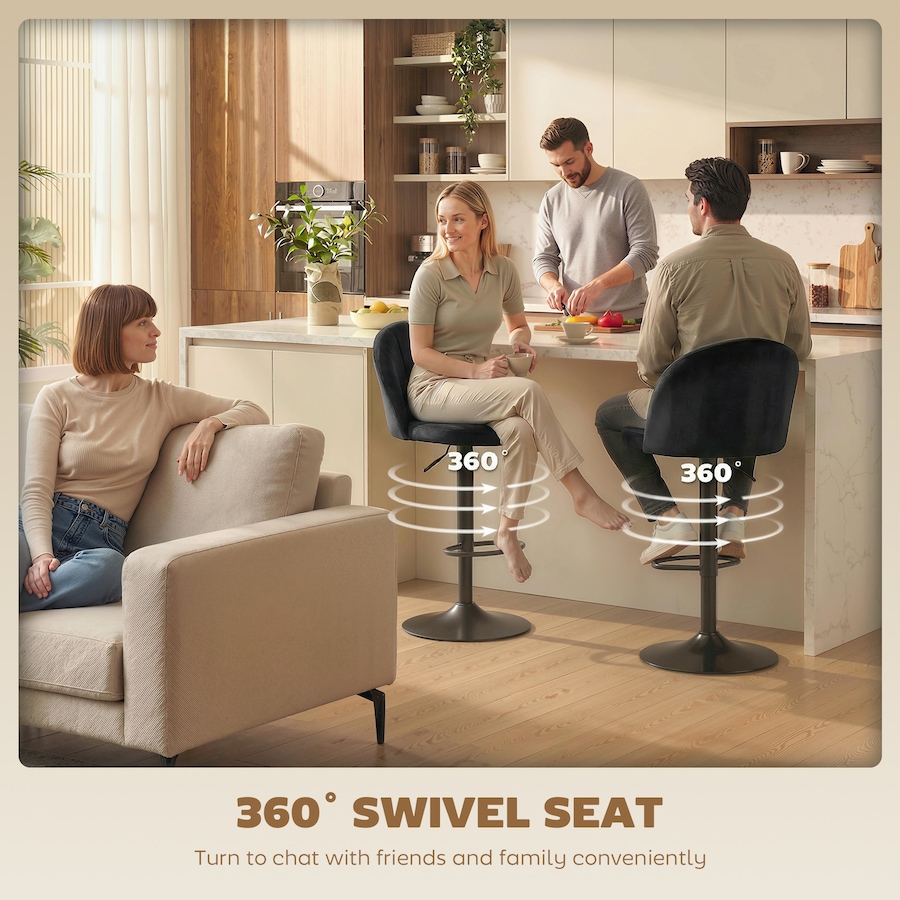 Image 982462_ALTMORE21.jpg, Product 982-462 / Price $129.99 - $144.99, HOMCOM Bar Stools Set of 2, Swivel Counter Height Barstools from HOMCOM on TSC.ca's Home & Garden department
