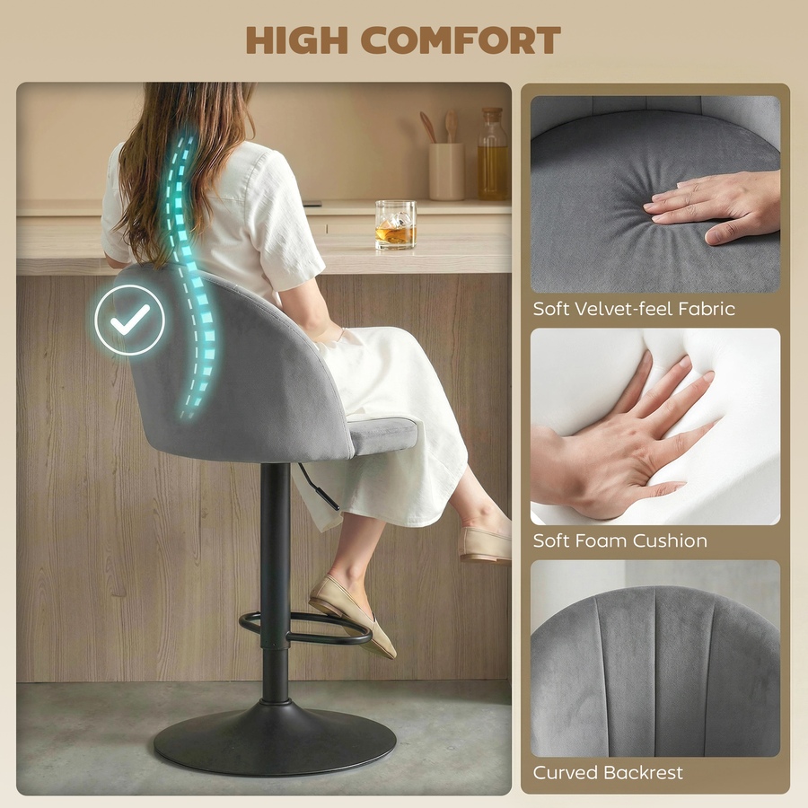 Image 982462_ALTMORE3.jpg, Product 982-462 / Price $129.99 - $144.99, HOMCOM Bar Stools Set of 2, Swivel Counter Height Barstools from HOMCOM on TSC.ca's Home & Garden department