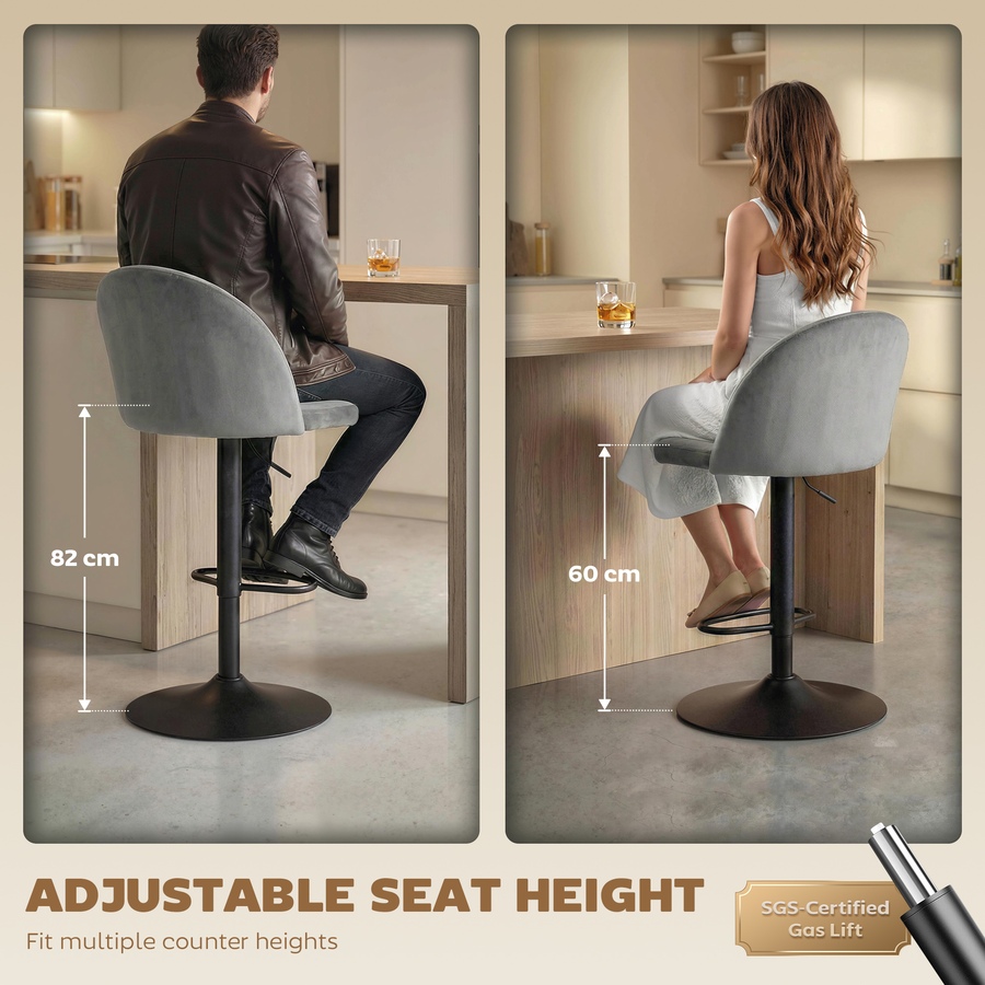 Image 982462_ALTMORE4.jpg, Product 982-462 / Price $129.99 - $144.99, HOMCOM Bar Stools Set of 2, Swivel Counter Height Barstools from HOMCOM on TSC.ca's Home & Garden department
