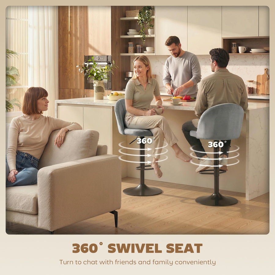 Image 982462_ALTMORE5.jpg, Product 982-462 / Price $129.99 - $144.99, HOMCOM Bar Stools Set of 2, Swivel Counter Height Barstools from HOMCOM on TSC.ca's Home & Garden department