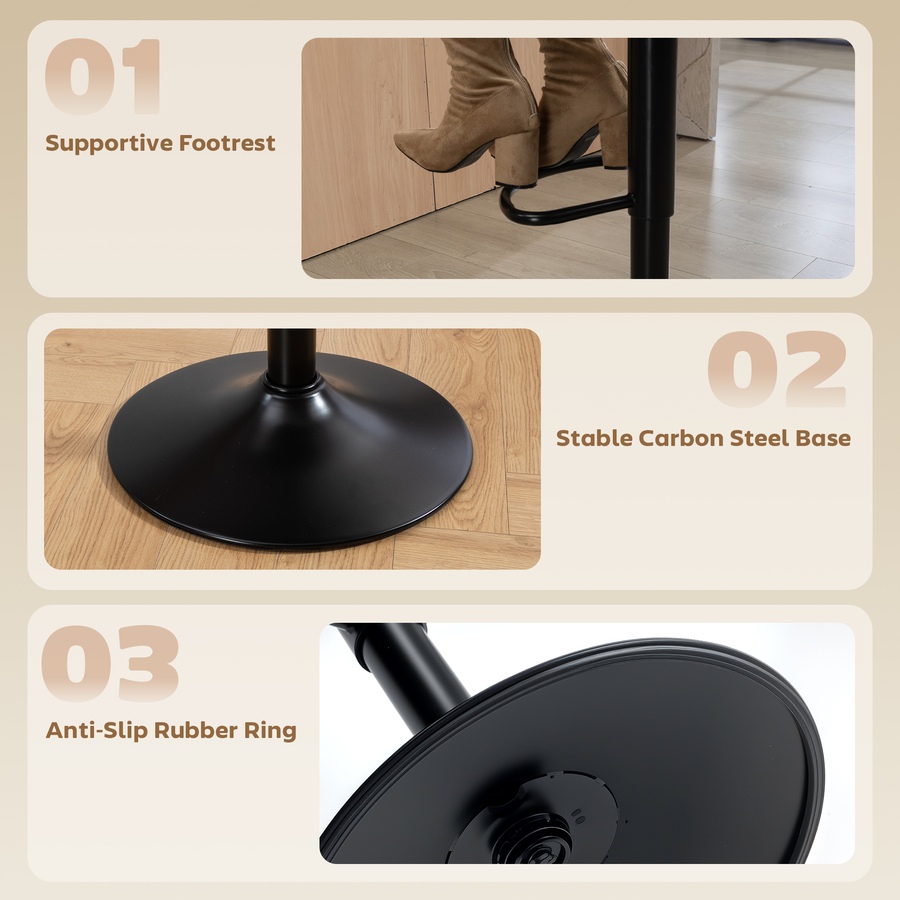 Image 982462_ALTMORE6.jpg, Product 982-462 / Price $129.99 - $144.99, HOMCOM Bar Stools Set of 2, Swivel Counter Height Barstools from HOMCOM on TSC.ca's Home & Garden department
