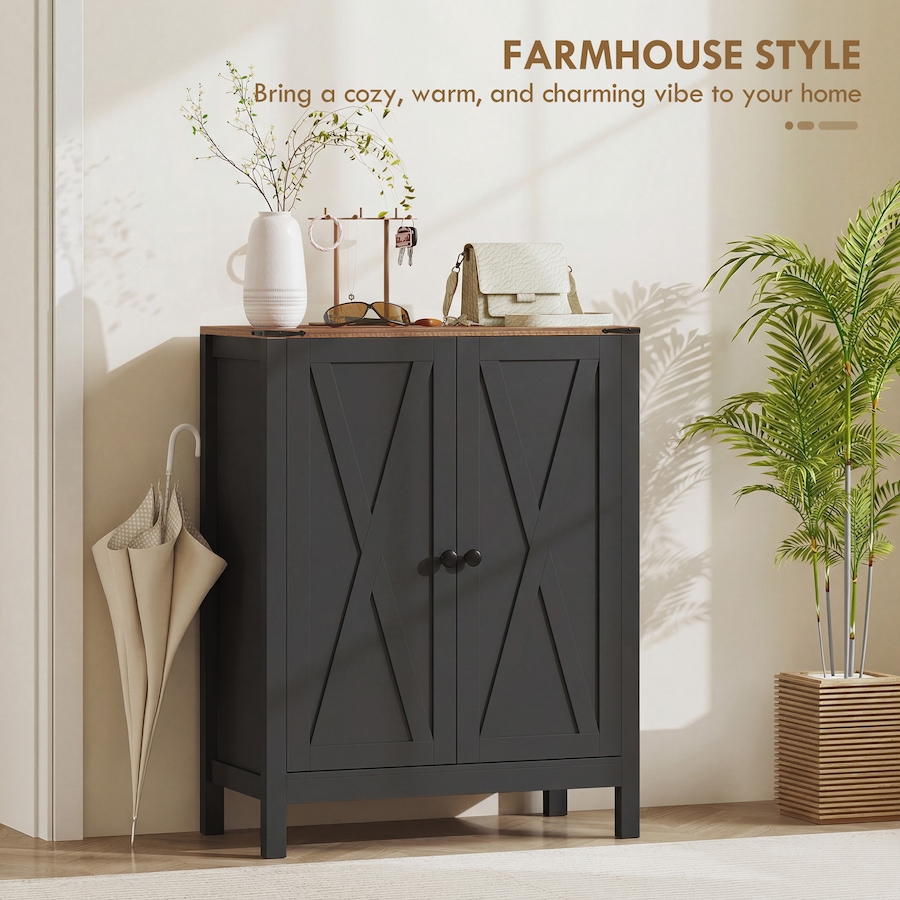 Image 982463_ALTMORE20.jpg, Product 982-463 / Price $164.89 - $179.99, HOMCOM Shoe Cabinet with Barn Doors, Farmhouse Shoe Storage Cabinet from HOMCOM on TSC.ca's Home & Garden department