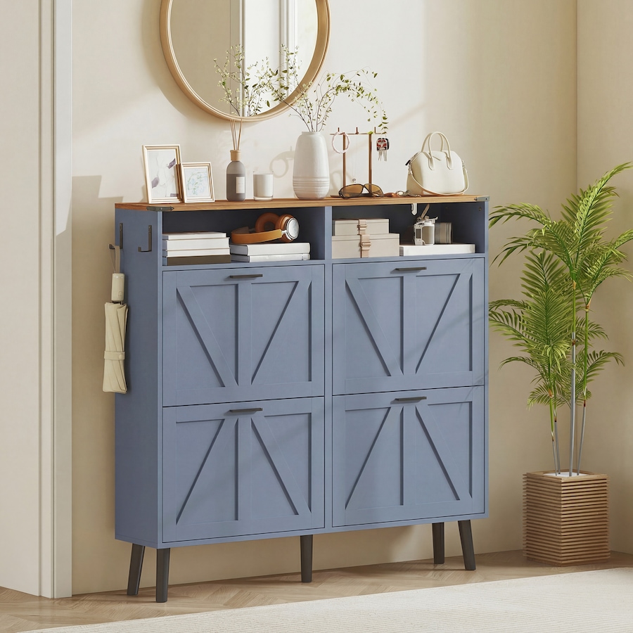 Image 982464_ALTMORE10.jpg, Product 982-464 / Price $184.29 - $199.99, Shoe Cabinet with 4 Flip Drawers, Narrow Shoe Rack from HOMCOM on TSC.ca's Home & Garden department