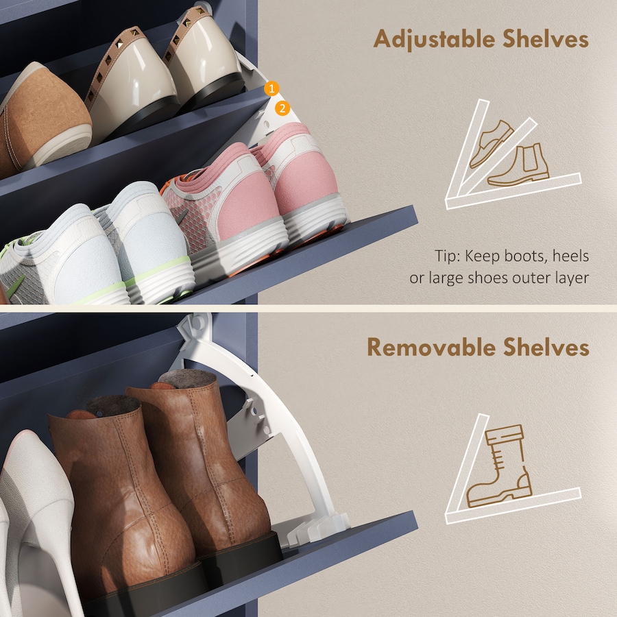 Image 982464_ALTMORE14.jpg, Product 982-464 / Price $184.29 - $199.99, Shoe Cabinet with 4 Flip Drawers, Narrow Shoe Rack from HOMCOM on TSC.ca's Home & Garden department