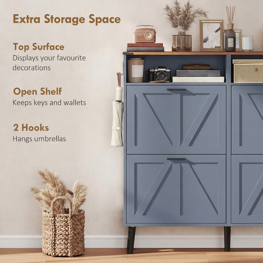 Image 982464_ALTMORE15.jpg, Product 982-464 / Price $184.29 - $199.99, Shoe Cabinet with 4 Flip Drawers, Narrow Shoe Rack from HOMCOM on TSC.ca's Home & Garden department
