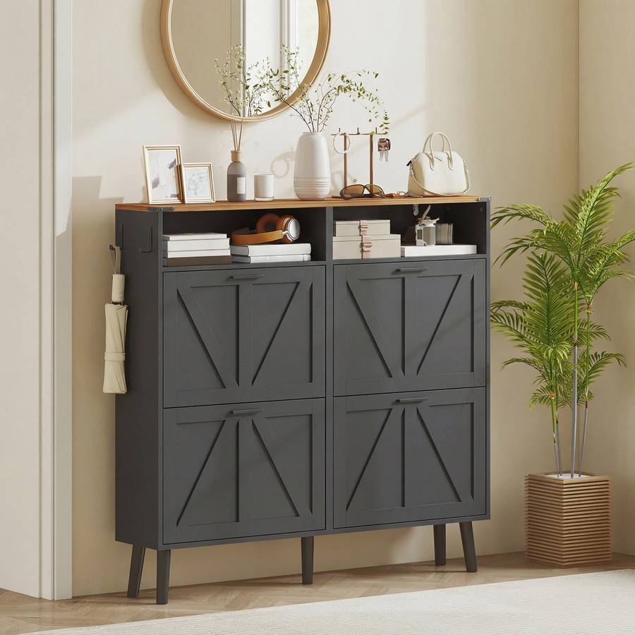 Image 982464_ALTMORE18.jpg, Product 982-464 / Price $184.29 - $199.99, Shoe Cabinet with 4 Flip Drawers, Narrow Shoe Rack from HOMCOM on TSC.ca's Home & Garden department