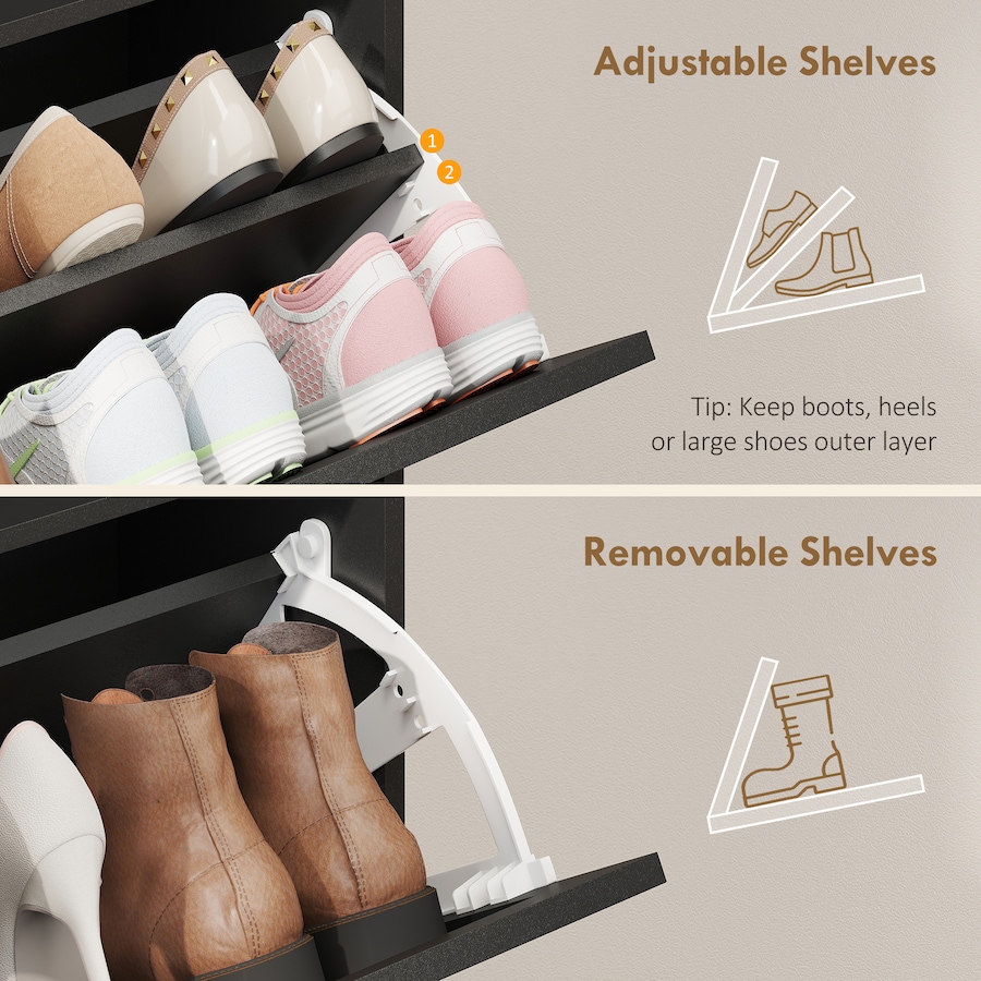 Image 982464_ALTMORE22.jpg, Product 982-464 / Price $184.29 - $199.99, Shoe Cabinet with 4 Flip Drawers, Narrow Shoe Rack from HOMCOM on TSC.ca's Home & Garden department