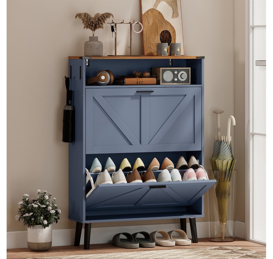 Image 982465_ALTMORE1.jpg, Product 982-465 / Price $139.99, HOMCOM Shoe Storage Cabinet with 2 Flip Drawers, Narrow Shoe Cabinet from HOMCOM on TSC.ca's Home & Garden department