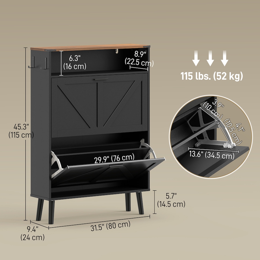 Image 982465_ALTMORE11.jpg, Product 982-465 / Price $144.99, HOMCOM Shoe Storage Cabinet with 2 Flip Drawers, Narrow Shoe Cabinet from HOMCOM on TSC.ca's Home & Garden department