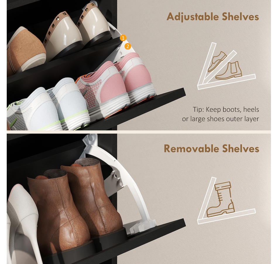 Image 982465_ALTMORE14.jpg, Product 982-465 / Price $139.99, HOMCOM Shoe Storage Cabinet with 2 Flip Drawers, Narrow Shoe Cabinet from HOMCOM on TSC.ca's Home & Garden department