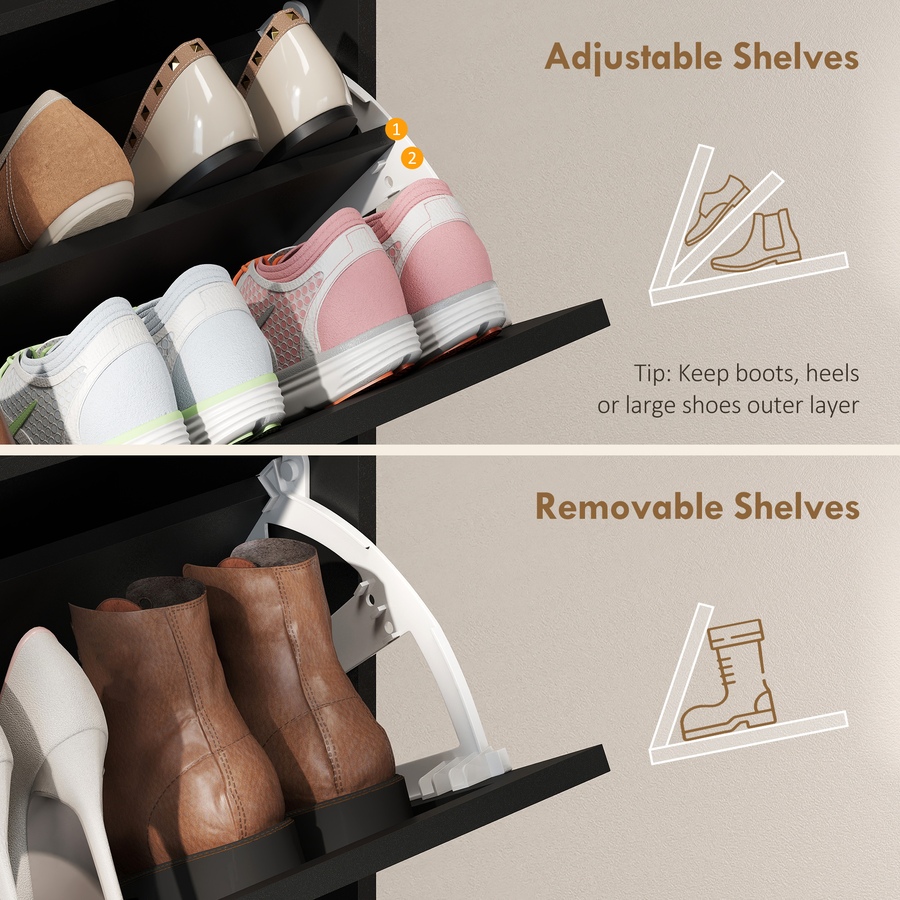 Image 982465_ALTMORE14.jpg, Product 982-465 / Price $144.99, HOMCOM Shoe Storage Cabinet with 2 Flip Drawers, Narrow Shoe Cabinet from HOMCOM on TSC.ca's Home & Garden department