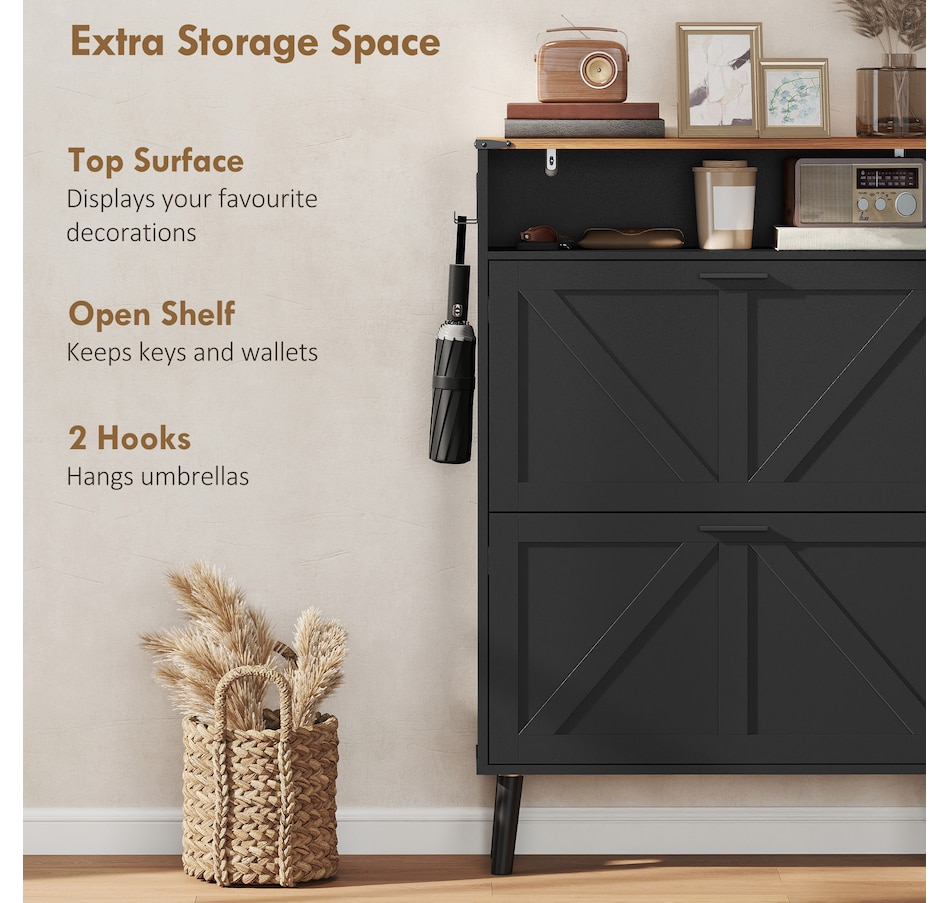 Image 982465_ALTMORE15.jpg, Product 982-465 / Price $139.99, HOMCOM Shoe Storage Cabinet with 2 Flip Drawers, Narrow Shoe Cabinet from HOMCOM on TSC.ca's Home & Garden department