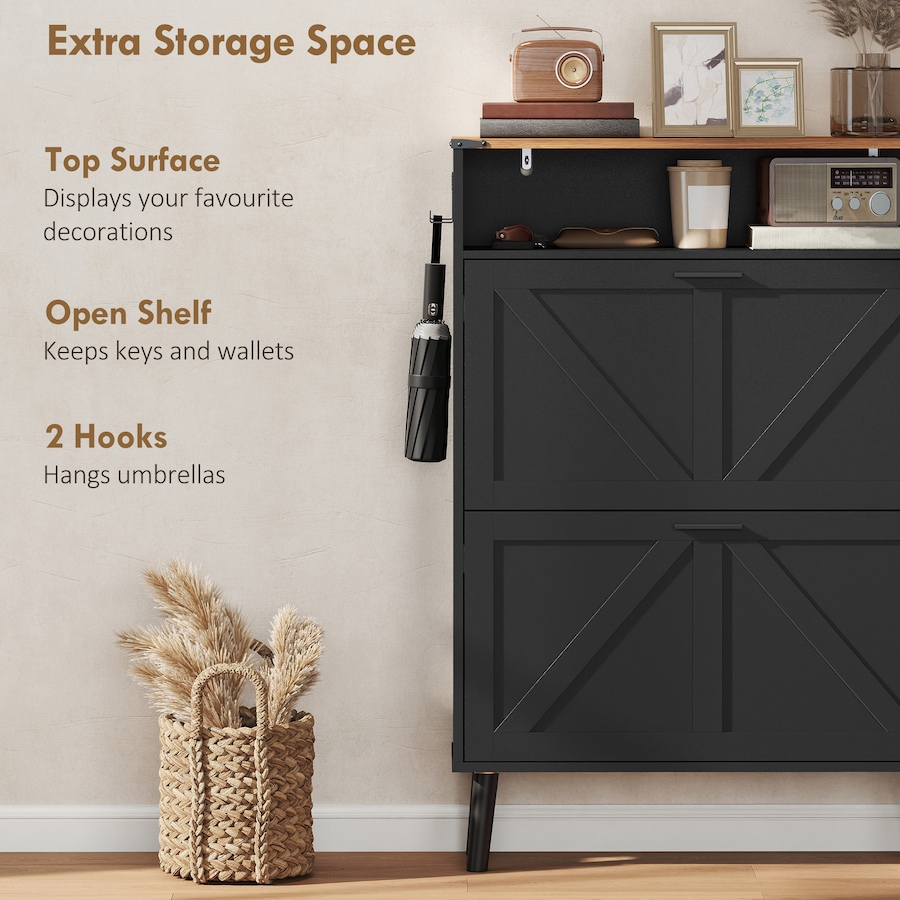 Image 982465_ALTMORE15.jpg, Product 982-465 / Price $144.99, HOMCOM Shoe Storage Cabinet with 2 Flip Drawers, Narrow Shoe Cabinet from HOMCOM on TSC.ca's Home & Garden department