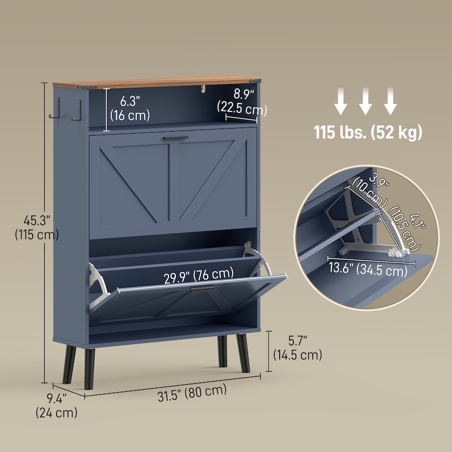 Image 982465_ALTMORE2.jpg, Product 982-465 / Price $144.99, HOMCOM Shoe Storage Cabinet with 2 Flip Drawers, Narrow Shoe Cabinet from HOMCOM on TSC.ca's Home & Garden department